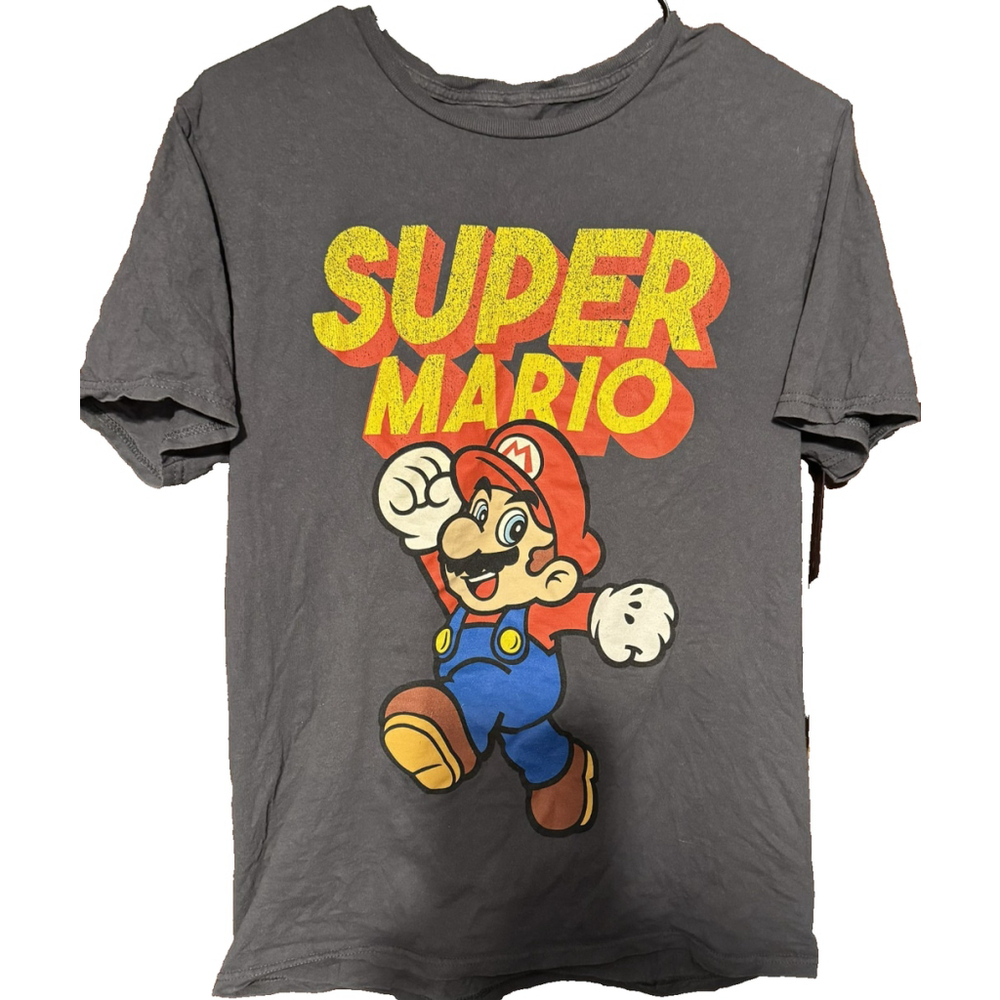 Super Mario Brothers T Shirt Men's Size Medium Gray